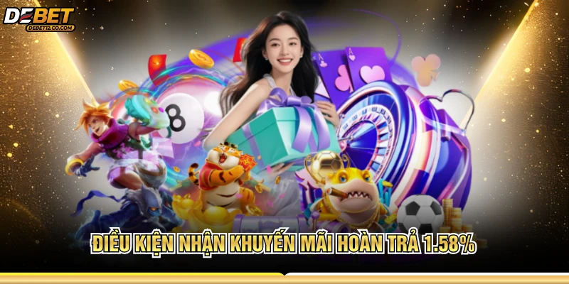 Điều kiện nhận khuyến mãi hoàn trả 1.58%