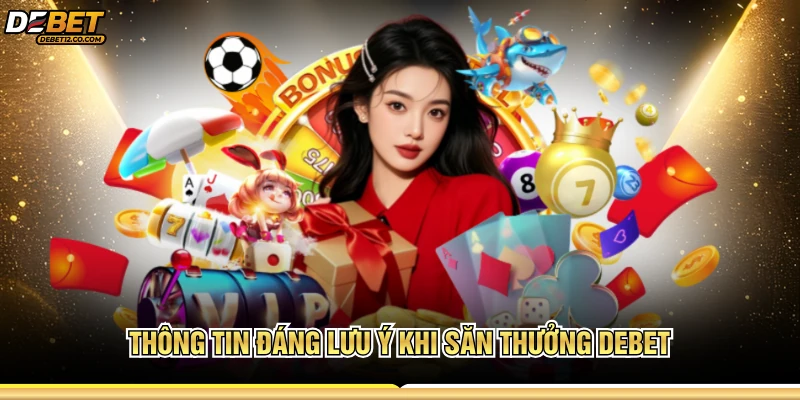 Thông tin đáng lưu ý khi săn thưởng Debet 