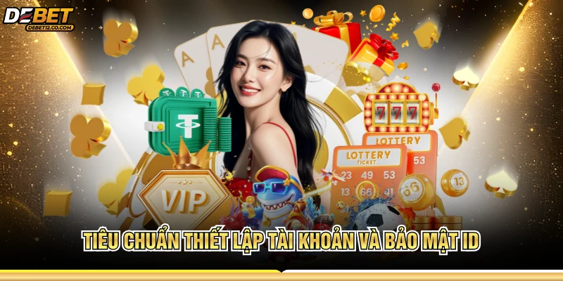 Tiêu chuẩn thiết lập tài khoản và bảo mật ID trong điều khoản điều kiện DEBET